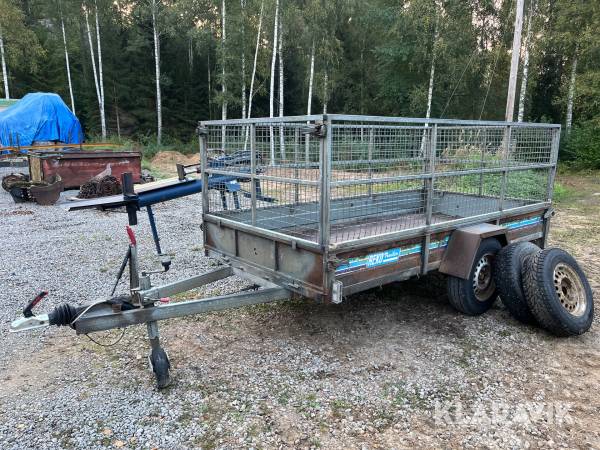 Släpkärra med galler Rekotrailer 1300 K