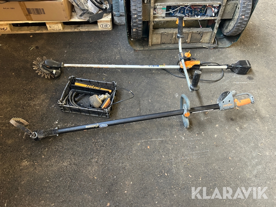 Eldrivna trädgårdsverktyg 2 st Pellenc trimmer / kultivator Cultivion