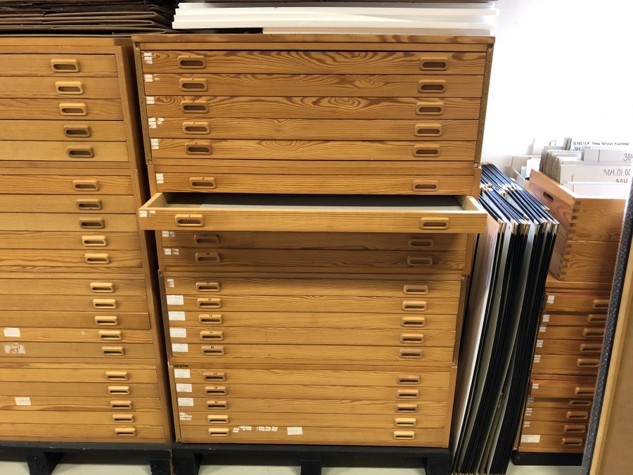 Ritningsskåp/arkitekthurts 4st x 5st lådor