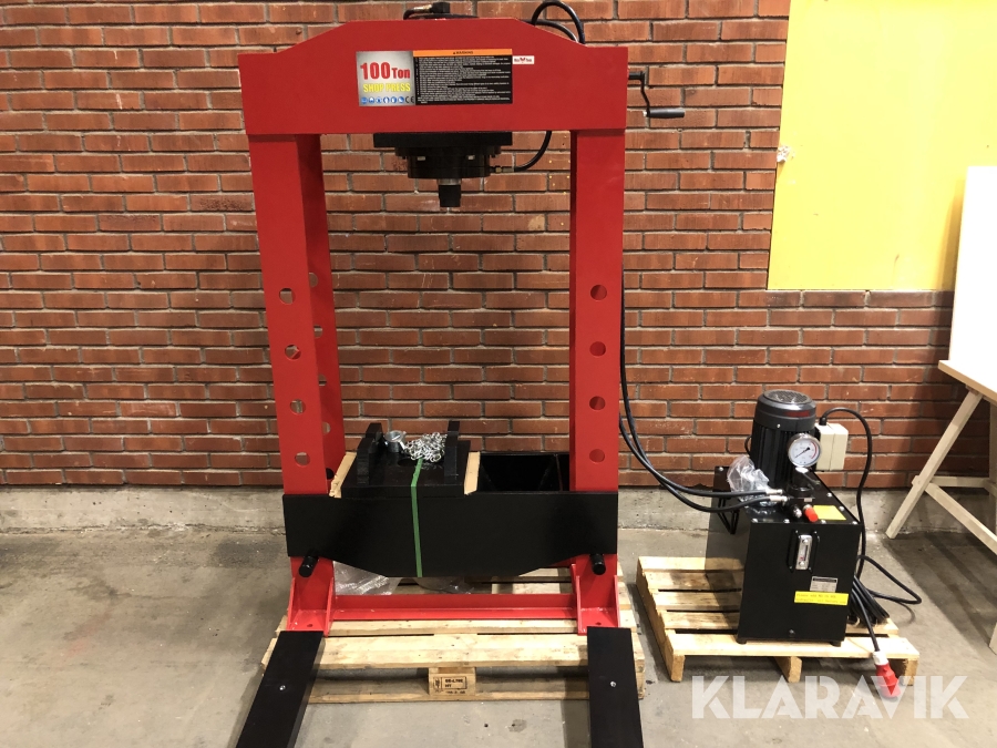 Verkstadspress 100ton Elhydraulisk Redtool 100t.