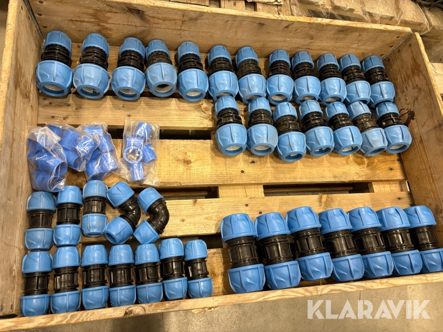 Kopplingar för plaströr 38 st