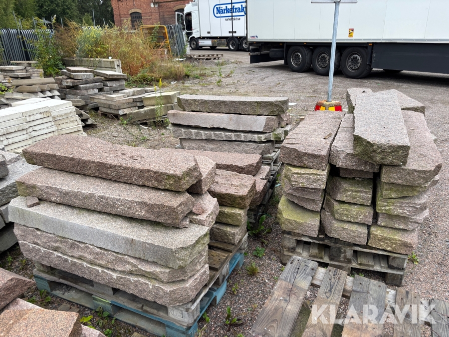 Parti med granitsten 6 st pall