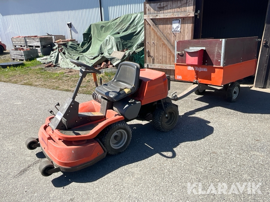 Gräsklippare Husqvarna Rider 13C med vagn