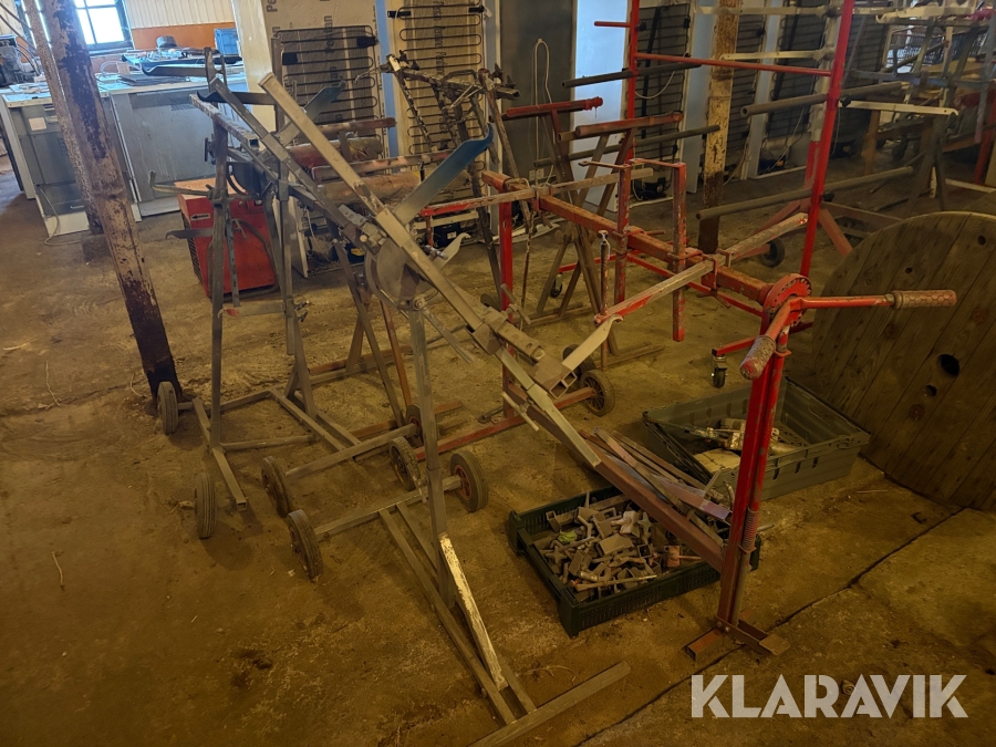 Ställningar och bockar för lackering