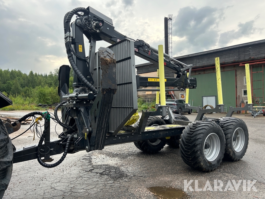 Timmervagn Palms U10 unibody / 5.85 8,5m kran med radiostyrd vinsch