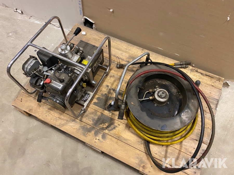 Hydraulaggregat bensindrivet Nike PMP1021SRV med slangvinda