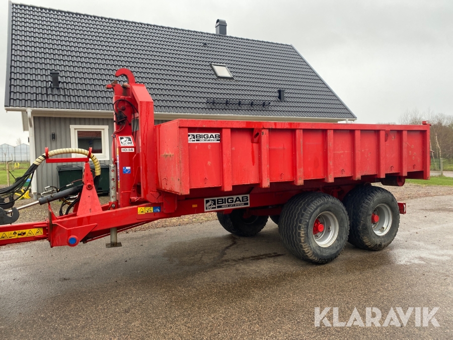 Lastväxlarvagn Bigab 10-14 med flak
