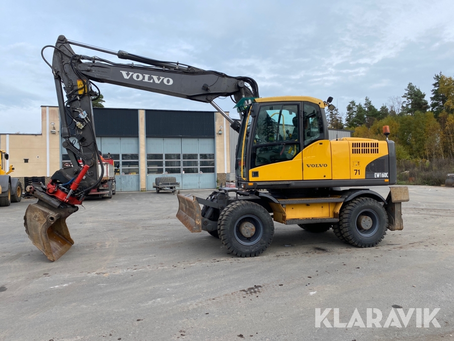 Hjulgrävare Volvo EW160C, Gislaved, Klaravik auktioner