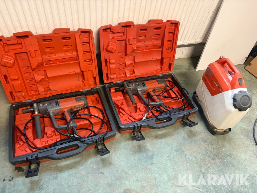 Kärnborrmaskiner Husqvarna DM 230 2 st, med vattentank