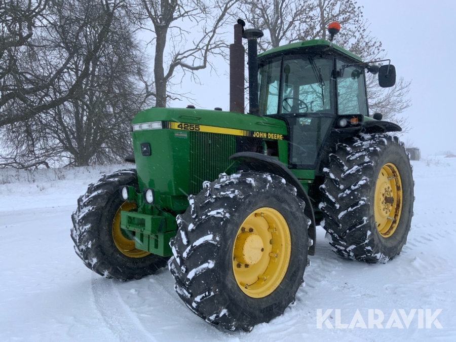 Traktor John Deere 4255 4WD med dubbelmontage