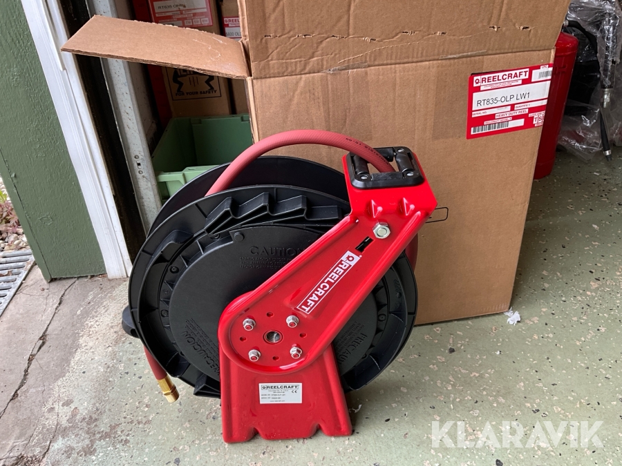 Slangvinda Reelcraft RT835-OLP LW1 för vatten och tryckluft, 11 m slang