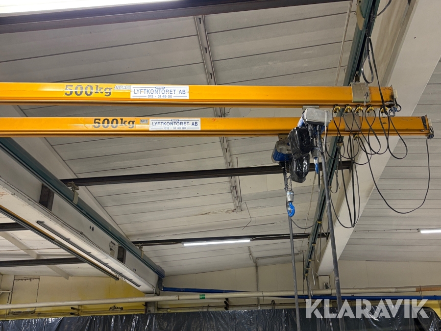 Traverssystem med 2st telfrar 500kg/st