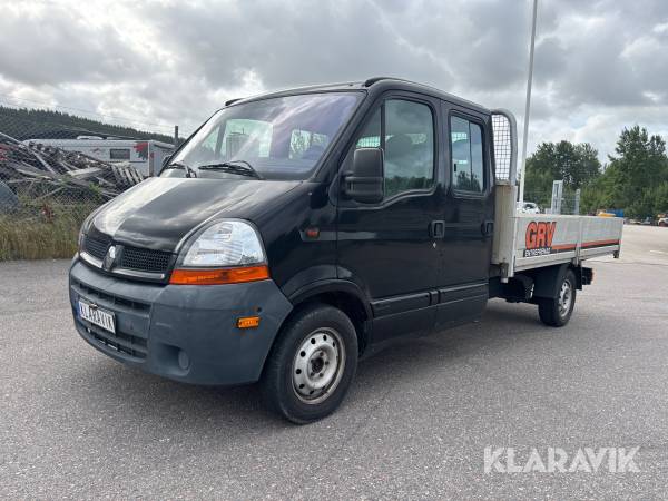 Pickup Renault Master 3.5t dubbelhytt. Flobyflak.