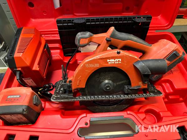 Cirkelsåg Hilti SCW22-A med två batterier och laddare