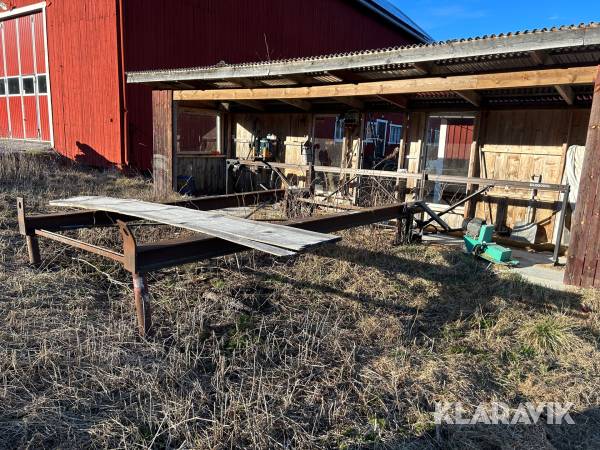 Sågverk med stockbord Logosol M8 elmotor och slirkopplingsdrift. Fräs medföljer