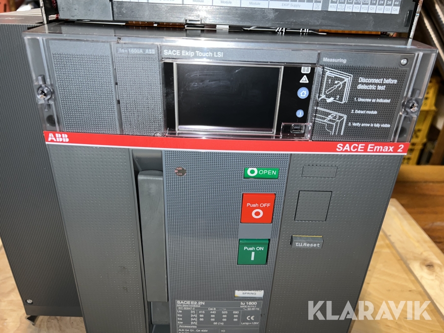 Effektbrytare ABB SACE Ekip Touch LSI E2.2N, Södertälje, Kla