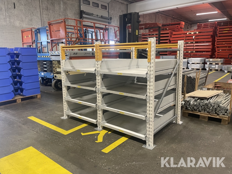 Pallställ med utdragslådor