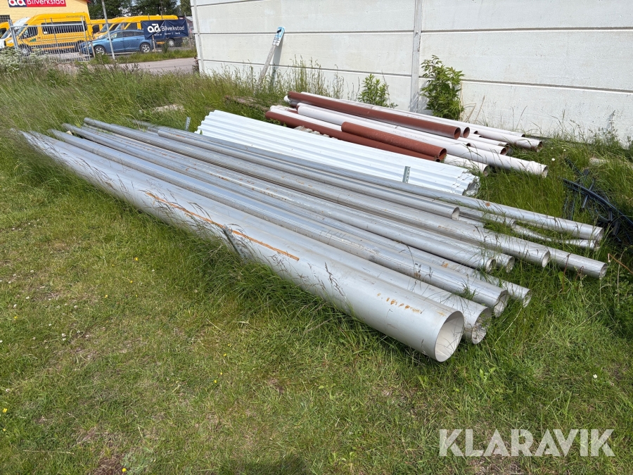 Parti med rostfria rör 