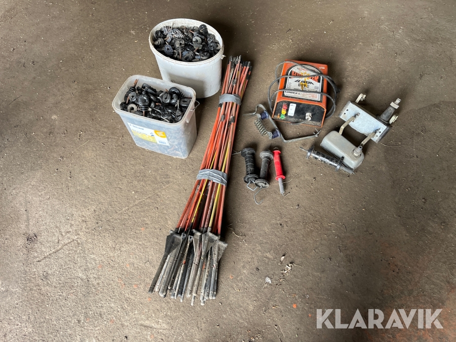 Stängselmaterial (plaststolp, elaggregat, isolatorer m.m.)