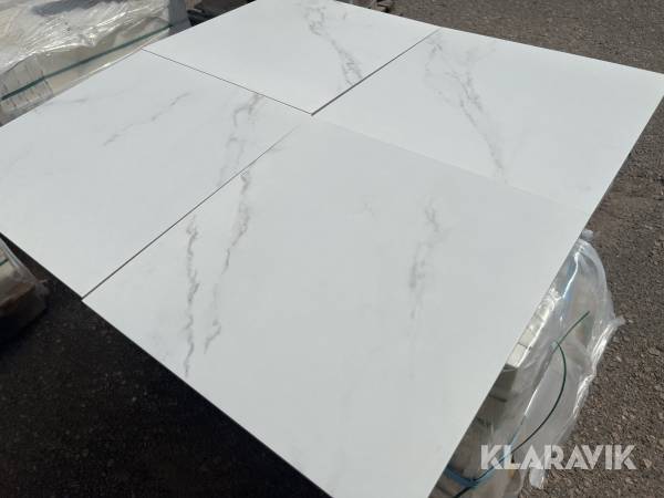 Vit marmor Granitkeramik 60x60 matt 200kvm