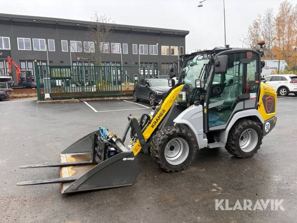 Hjullastare Kramer 5040 med skopa & gafflar