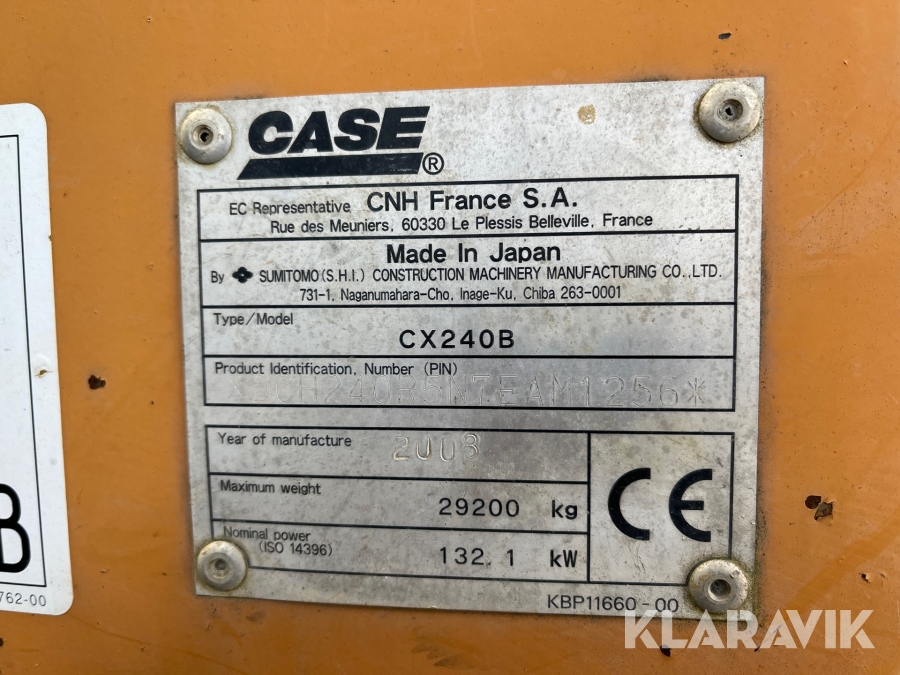Grävmaskin Case CX240B