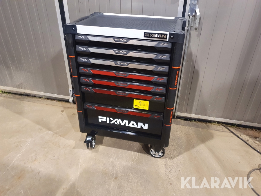 Verktygsvagn med verktyg Fixmann 155 delar