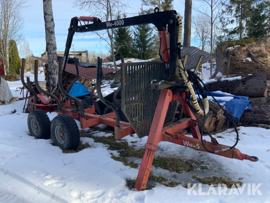 Skogsvagn med kran Weimer WE5