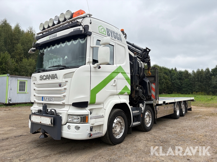 Kranbil/Bodbil SCANIA R490 LB 8x2*6 med jibb