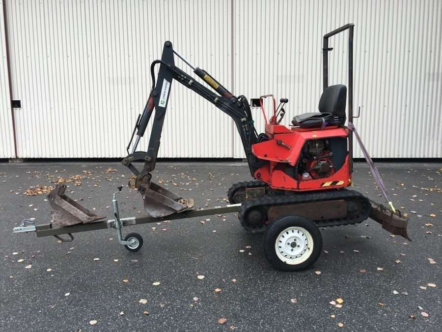 Minigrävare med vagn