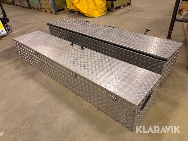 Förvaringslåda i aluminium 2 st