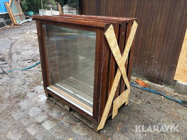 Teakfönster öppningsbara 5 st