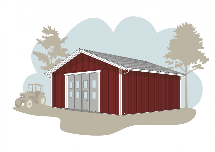 Maskinhall i moduler ca 120kvm