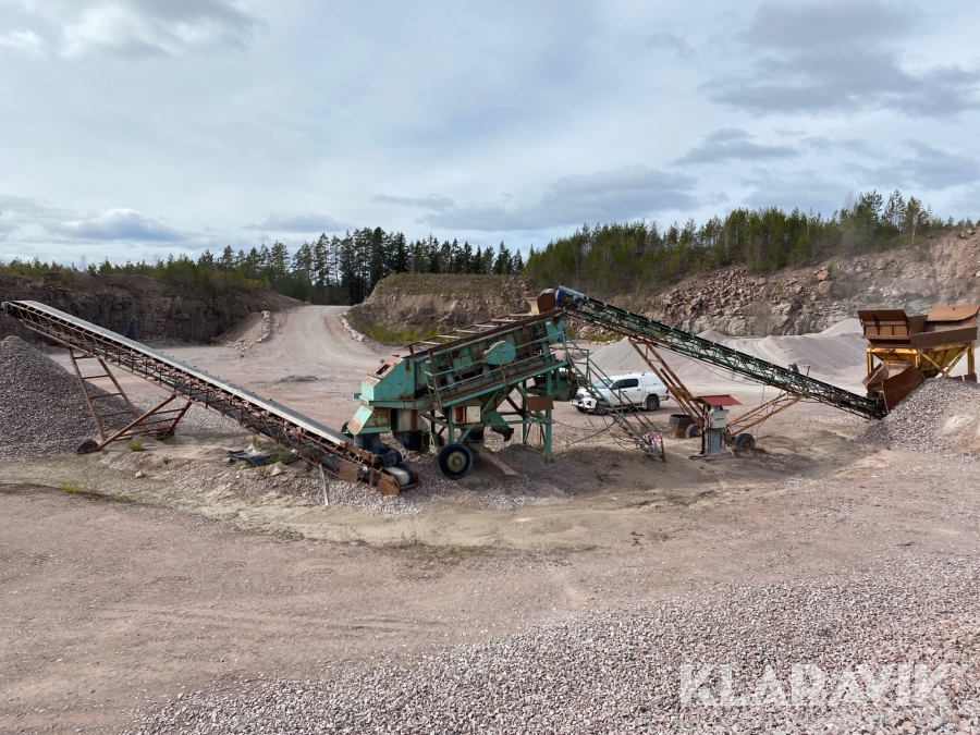 Tvättanläggning sj makadam Möckeln ab Sv-9 med band och matarficka