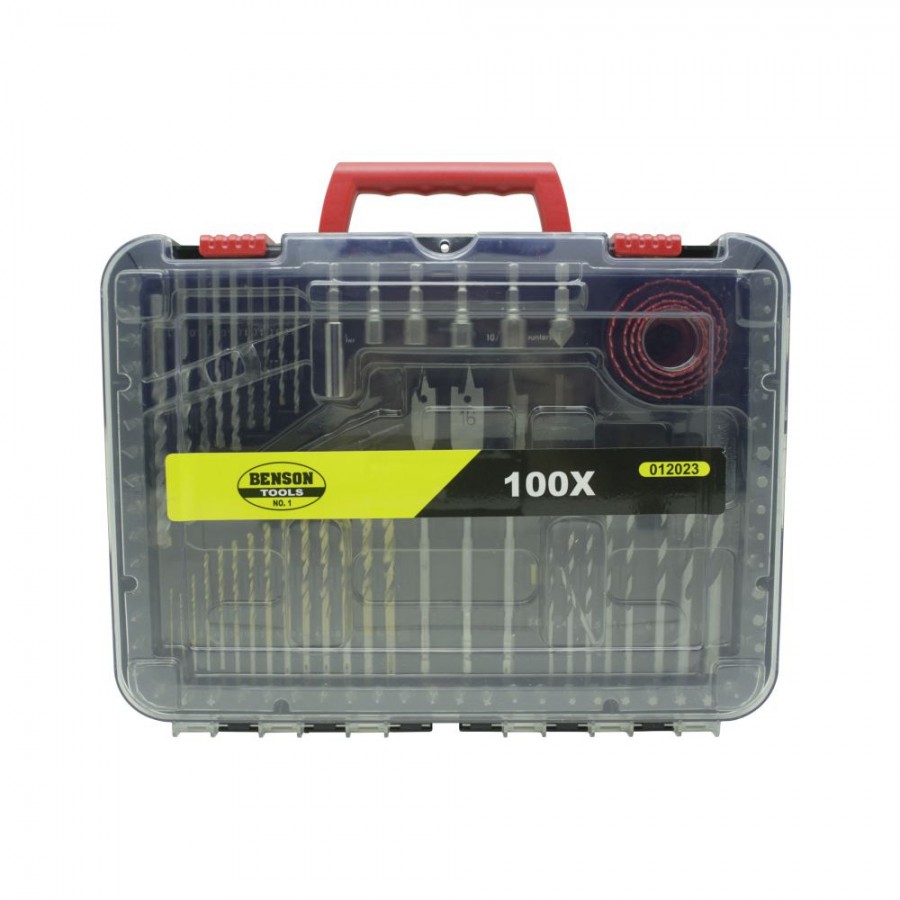 Borr/fräs/bits-väska 100del platinum 