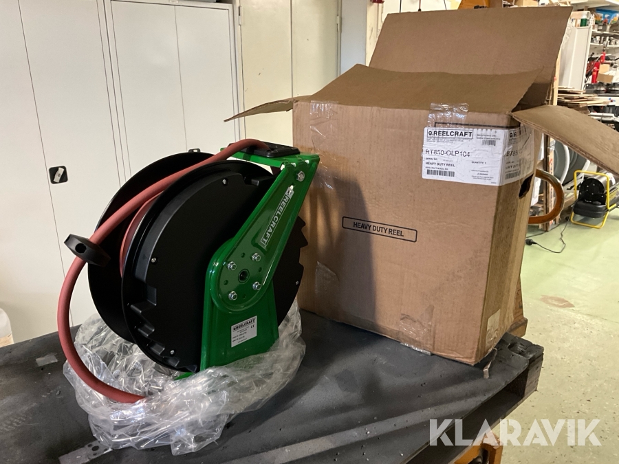 Slangvinda Reelcraft RT850-OLP104 för vatten och tryckluft, 15 m slang