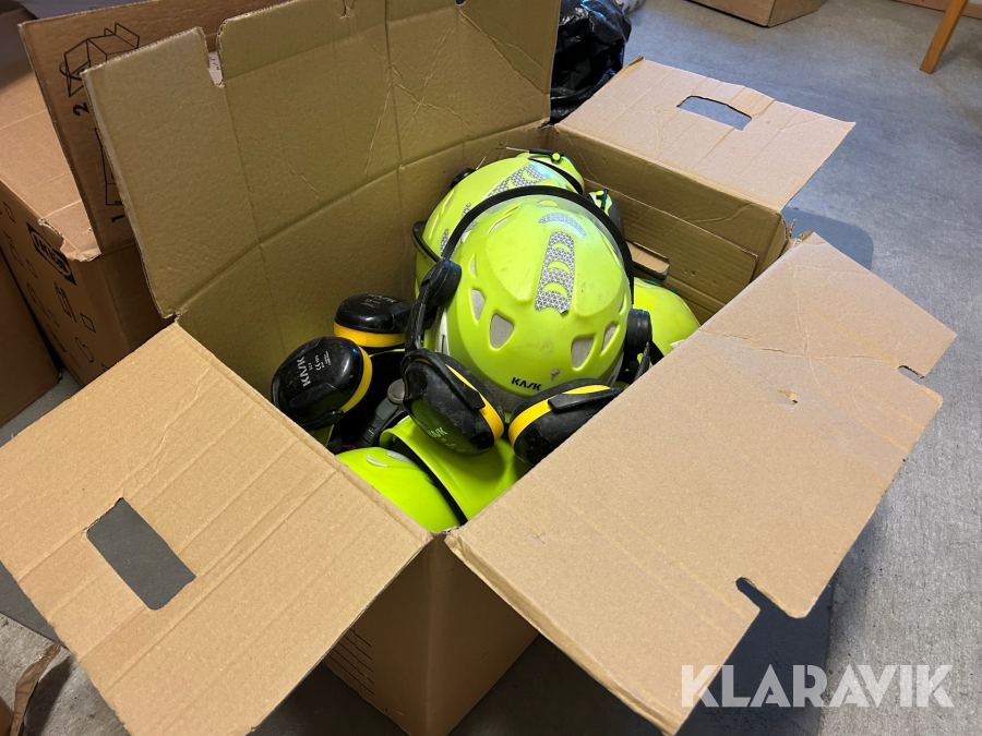 Bygghjälmar med visir & hörselkåpor Kask 10 st