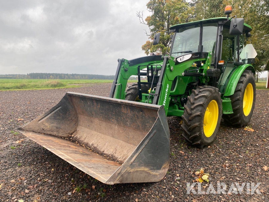 Traktor John Deere 5065E med frontlastare och skopa