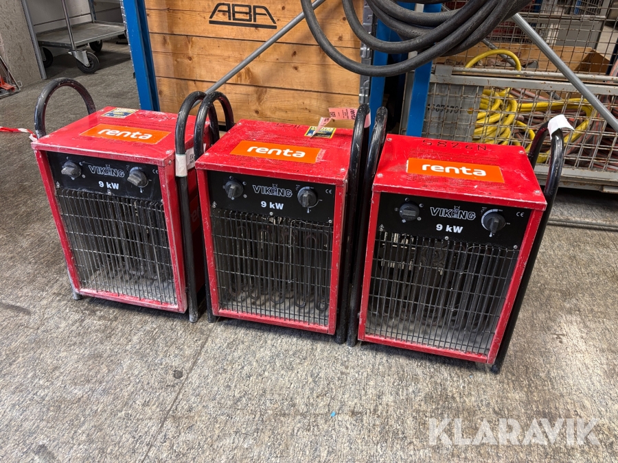 Värmefläktar Viking 1600 3st
