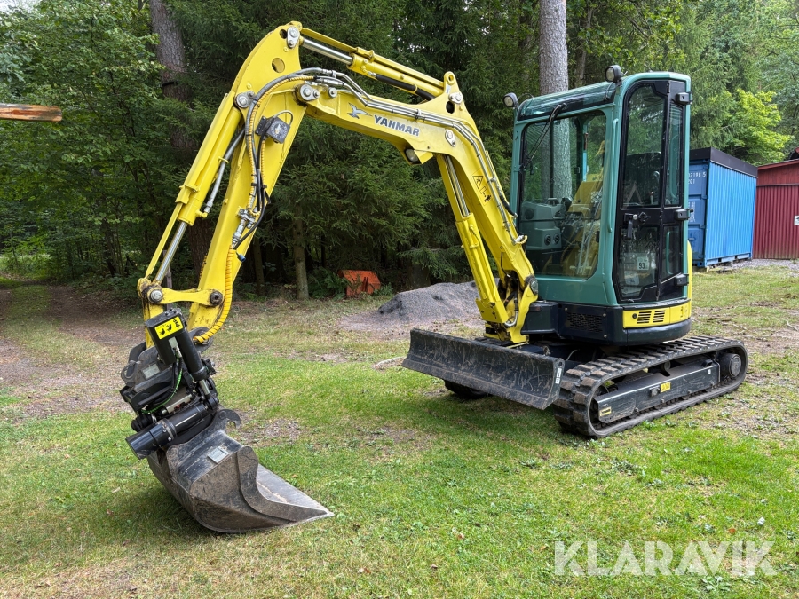 Grävmaskin Yanmar VIO33-U med tiltrotator & skopor
