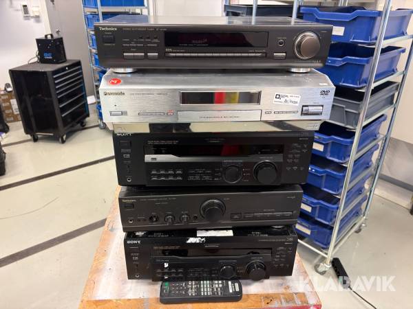 Förstärkare, dvd-spelare/brännare, radio-tuner