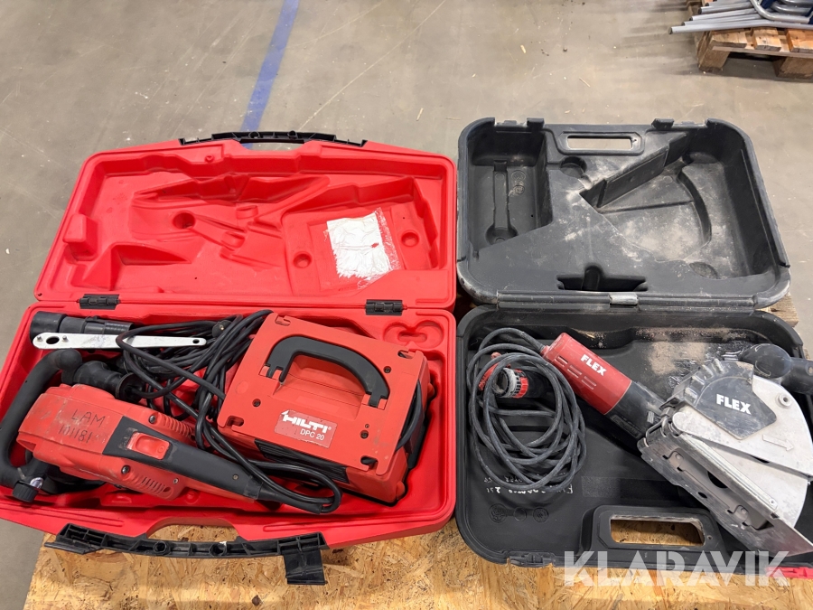 Slipmaskin 1 st, Spårfräs 1 st Hilti / Flex 