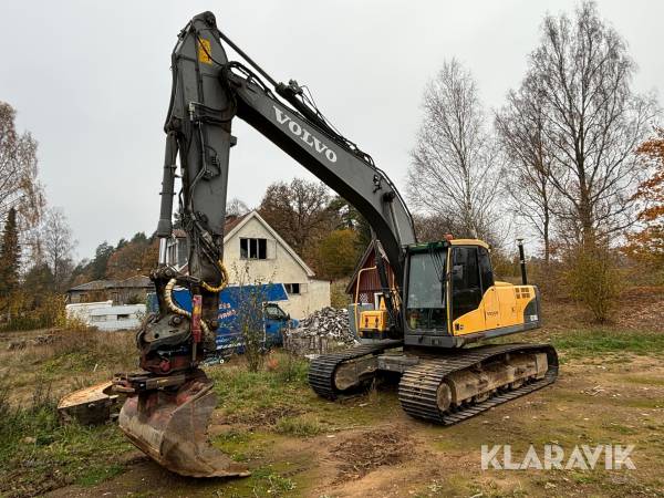 Grävmaskin Volvo EC210CL med tiltrotator och GPS