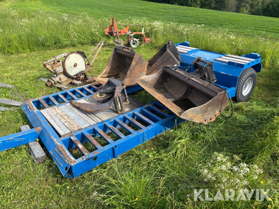 Maskintrailer till traktor Wikers 8000kg