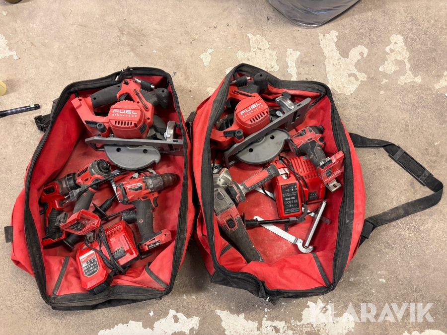 Milwaukee handmaskiner med väskor