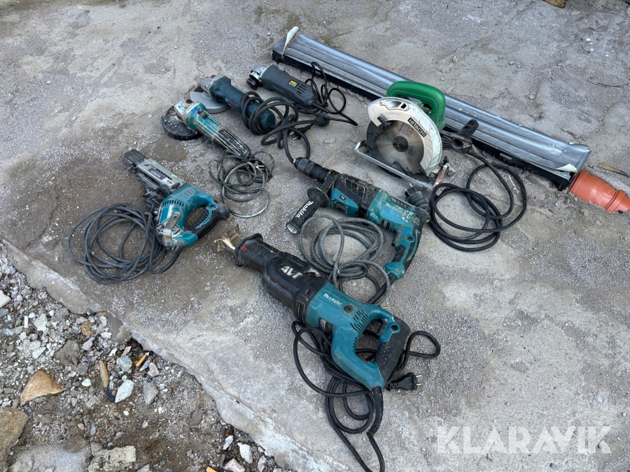 Paket med elverktyg Makita/Hitachi/Meec Tools