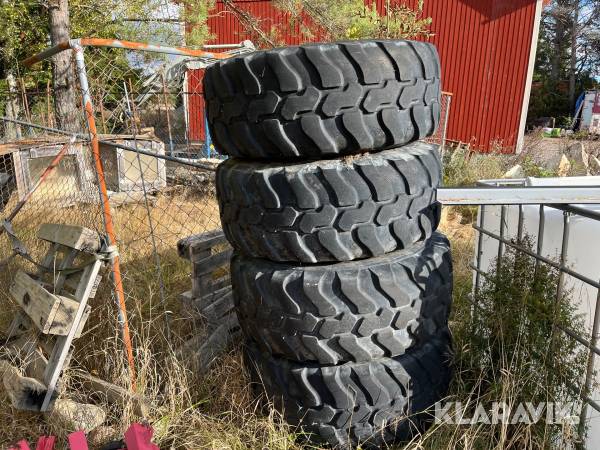 4st hjullastardäck med fälg Dunlop