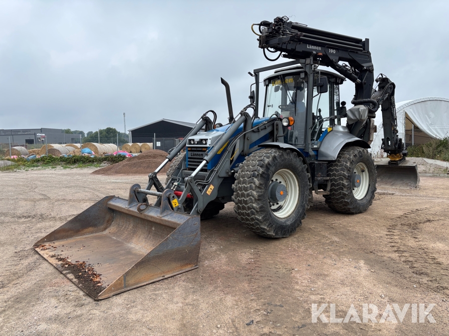 Grävlastare / Linjemaskin Lännen 8600 EE - Med kran, tiltrotator och redskap