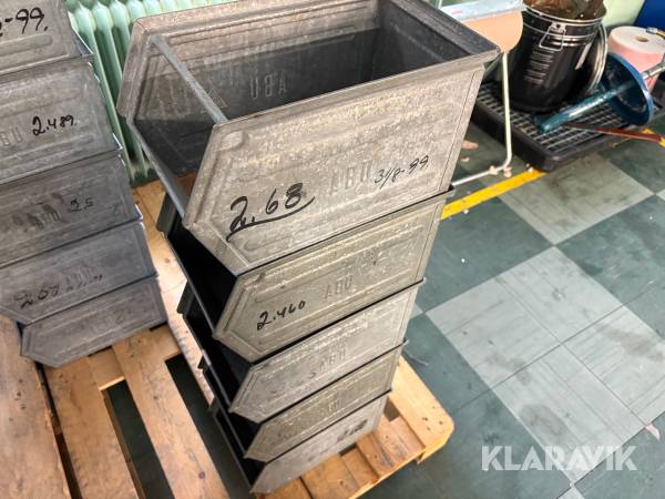 Lagerbackar stål märkta ABU, liten 5st