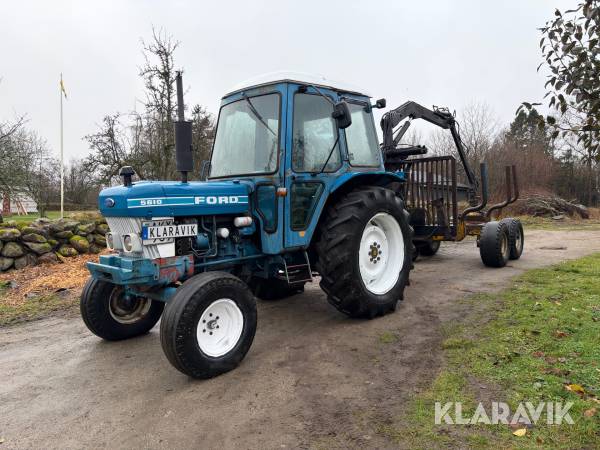 Traktor Ford 5610 DP med skogsvagn & kran